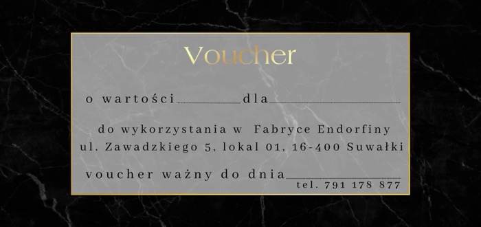 Voucher podarunkowy Fabryki Endorfiny na dowolną kwotę